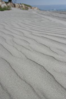 sand lines made by the wind