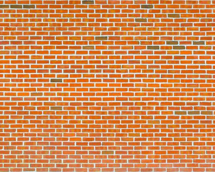 Orange brick wall texture with white joints