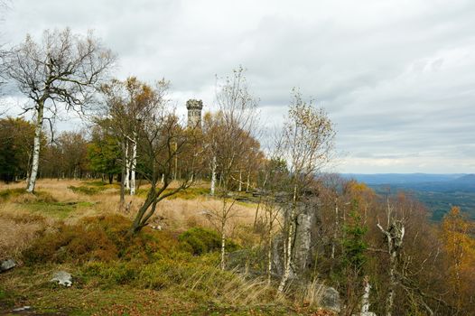 Autumn landscape - rocks, forests - all beautifully colored