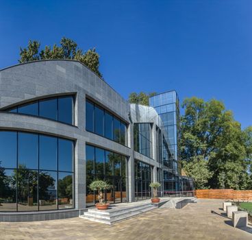 Odessa, Ukraine - 09.03.2018. Panorama view of the Greek park restored this summer in Odessa, Ukraine, on a sunny day