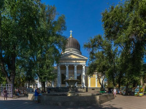 Odessa, Ukraine - 08.30.2018. Odessa Orthodox Cathedral of the Saviors Transfiguration in Ukraine, Europe