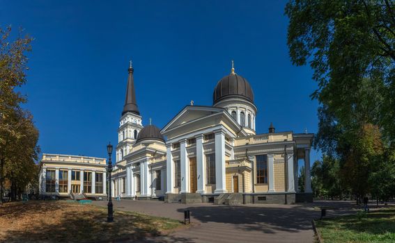 Odessa, Ukraine - 08.30.2018. Odessa Orthodox Cathedral of the Saviors Transfiguration in Ukraine, Europe