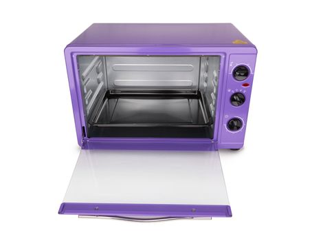 Kitchen purple oven isolated on a white background