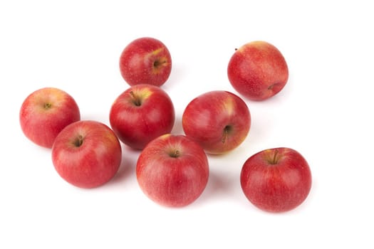 Red apples isolated on a white background