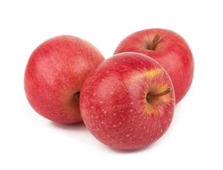 Red apples isolated on a white background