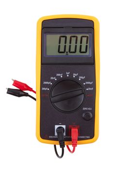 Digital multimeter isolated on a white background