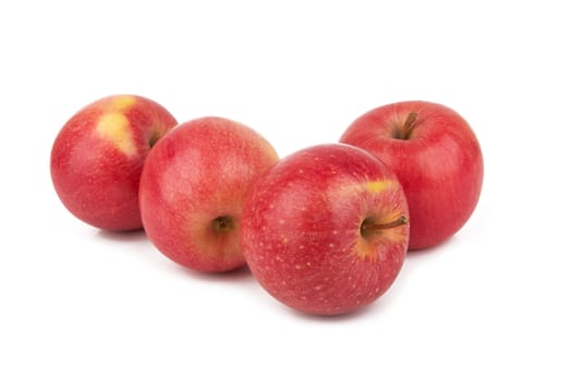 Red apples isolated on a white background