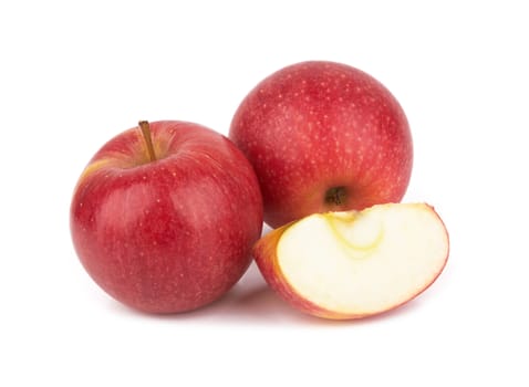 Red apples isolated on a white background