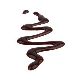 Chocolate syrup isolated on a white background