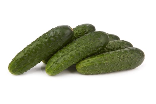 fresh cucumbers isolated on a white background 