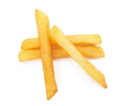 French fries isolated on a white background