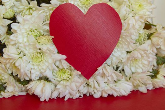 Red hearts with space for text, on a background of white colors. Greeting concept for Valentine's day, mother's Day, women's day, wedding.