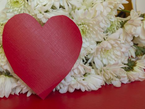 Red hearts with space for text, on a background of white colors. Greeting concept for Valentine's day, mother's Day, women's day, wedding.