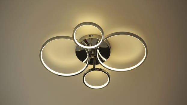 Modern Flat round shape ceiling lamp interior lighting bulbs decoration contemporary