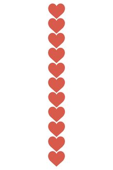 Red Hearts Design on White Background. Love, Heart, Valentine's Day. Can be used for Articles, Printing, Illustration purpose, background, website, businesses, presentations, Product Promotions etc.