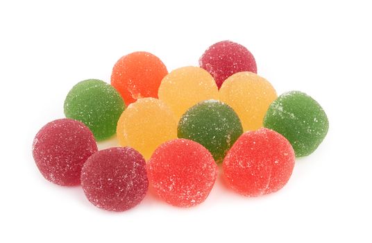 Colorful candy on a white background.