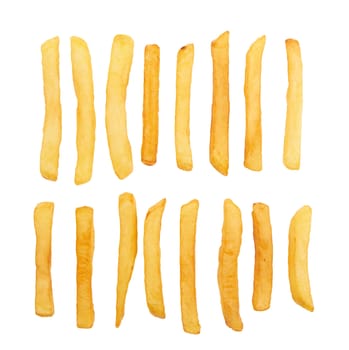 French fries isolated on a white background