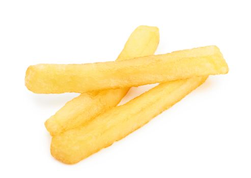 French fries isolated on a white background