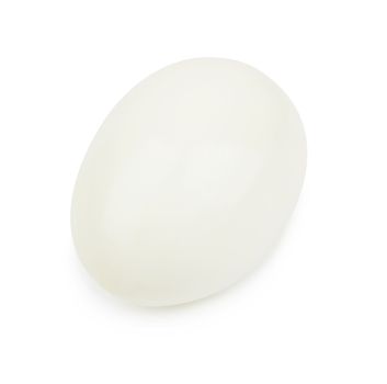 Shell boiled egg isolated on white background