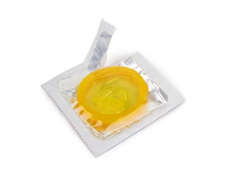 Condom isolated on a white background