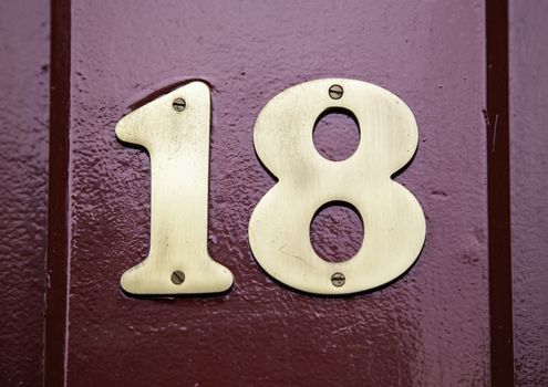 Number eighteen, detail of even number of information