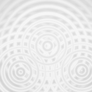 Abstract white rings sound oscillating, circle spin soft background
