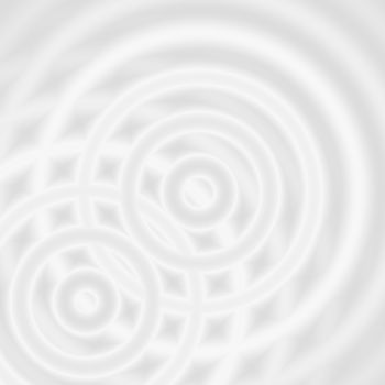 Abstract white rings sound oscillating, circle spin soft background