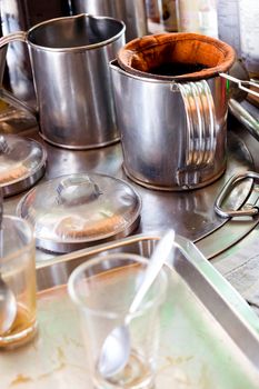 Detail of Traditional Thai tea Equipment