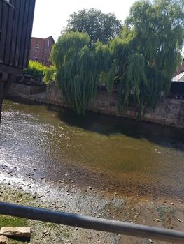 The river Ilmenau in Lüneburg near the old crane