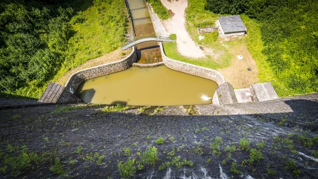 Water dam in Zagorze Slaskie, Owl mountains, Silesia, Poland