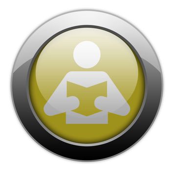 Icon, Button, Pictogram with Library symbol