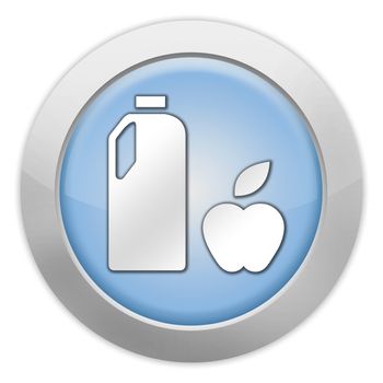 Icon, Button, Pictogram with Groceries symbol