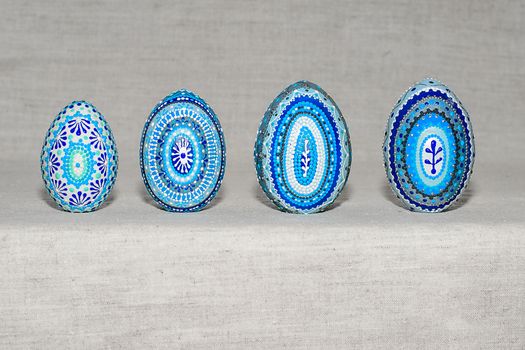 Easter eggs, hand-painted with acrylic paints.