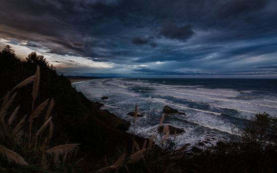 Sunset at a Rocky Beach, Northern California, USA