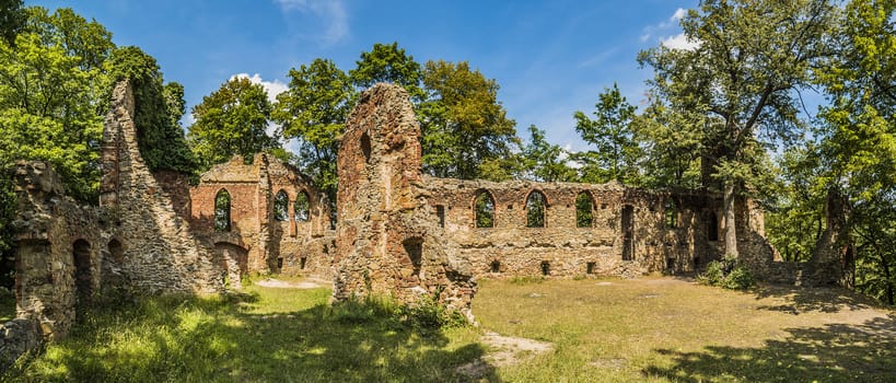 Ruins of old Ksiaz castle - Poland, lower Silesia