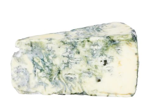 blue cheese on a white background 