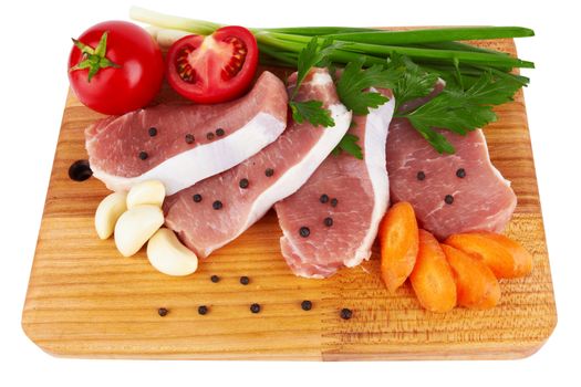 raw meat on a board 