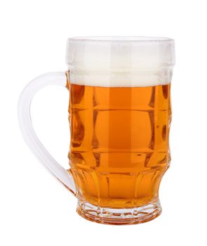 Glass of beer isolated on white background 
