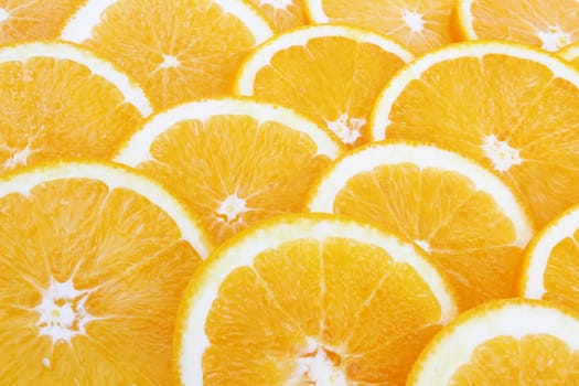 fresh orange slices as a background