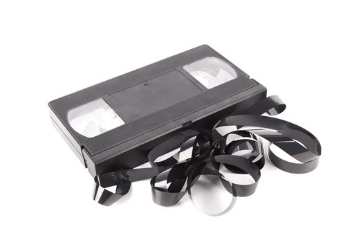 VHS tape isolated on a white background