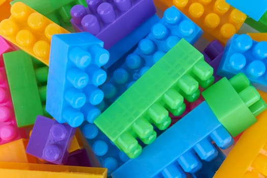 plastic toy bricks as a background