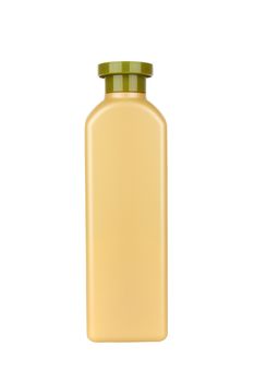 Plastic bottle shampoo isolated on a white