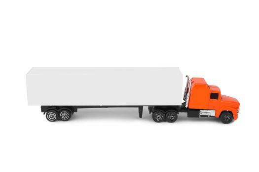  with trailer isolated on a white background