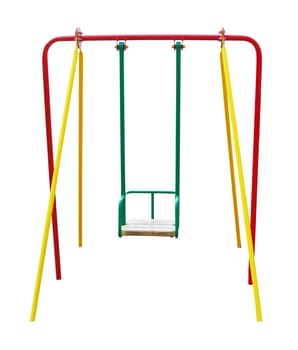 child's swing isolated on a white background