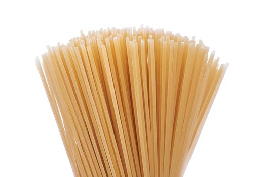 raw spaghetti isolated on a white background