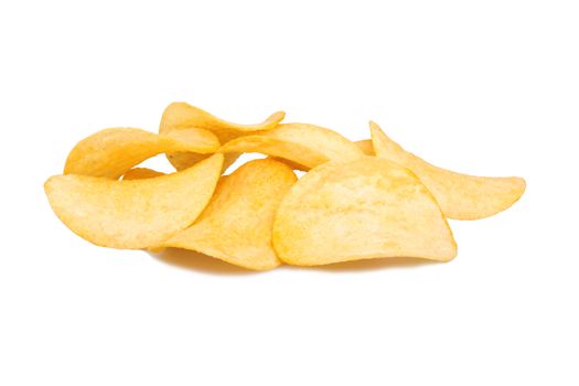 Potato chips isolated on a white background