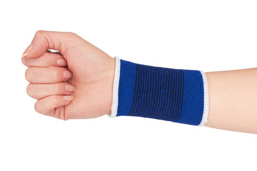 hand in a bandage from stretch 