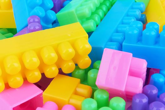 plastic toy bricks as a background 