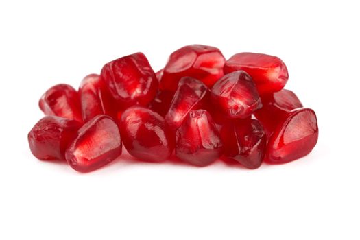 Fresh pomegranate seeds for food on a background