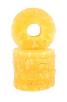 Pineapple rings isolated on a white background
